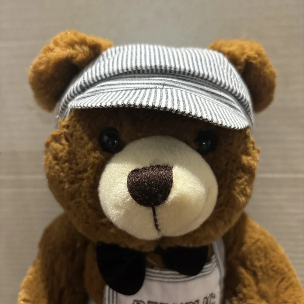 Republic Locomotives Teddy Bear‎ Plush Vintage Steven Smith Overalls Super Soft